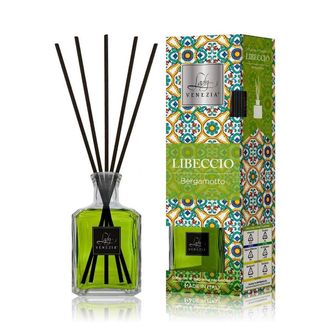 Trade Shop Trade Shop - Maxi Diffusore Ambiente Cubo Con Bastoncini Fragranza Libeccio Bergamotto 250 Ml