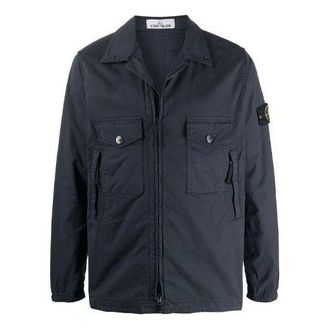 Stone Island Cotton Overshirt Navy 751510610-V0020