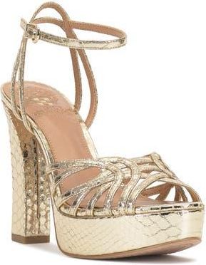 Imagine Vince Camuto Samlee Platform Ankle Strap Sandal in Gold at Nordstrom Rack, Size 6.5
