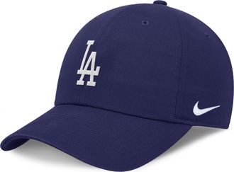 Nike Los Angeles Dodgers Evergreen Club Nike Mens MLB Adjustable Hat in Blue | NB014EULD-BEK