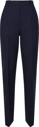 Pinko Pelusio Pinstriped Broeken - Dames - Straight fit broeken - Blauw - L - Wol - Broeken