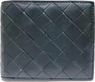 Bottega Veneta Gray Leather Wallet (Bi-Fold) (Pre-Owned)