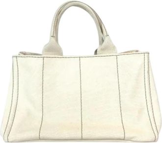 Prada Pre-owned Vintage Tote Bag - Dames - Vintage Handtas - Beige - ONE Size - Vintage