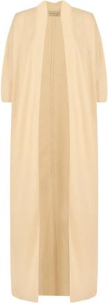 Cortana Dakota Lange Jas - Dames - Kimonos - Beige - L - Wol - Overhemden