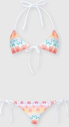 Missoni Triangle Bikini In Viscose With Floral Motif in Pink Multi at Nordstrom, Size 40 It