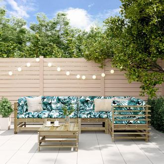 vidaXL Vidaxl - Juego De Muebles De Jard&iacute;n 6 Pzas Madera De Pino Impregnada