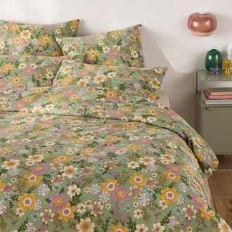 La Redoute Interieurs Dekbedovertrek in katoen/gewassen linnen, Rosemary groen