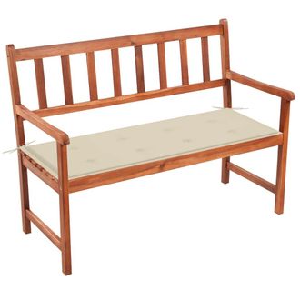 vidaXL Banco De Jard&iacute;n Con Coj&iacute;n Madera Maciza De Acacia 120 Cm Vidaxl