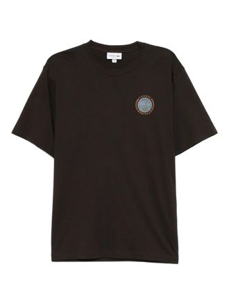 Lacoste Jersey T-shirt met print - Bruin