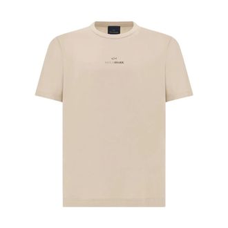 Paul & Shark Paul & Shark, T-Shirts, male, Beige, Size: 2XL Cotton Jersey T-Shirt with Print