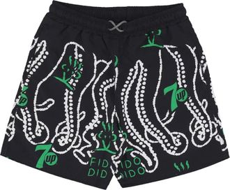 Octopus Splashed Boardshort Zwemshorts Zwart - Heren - Strandmode - Zwart - XS - Polyester - Badmode