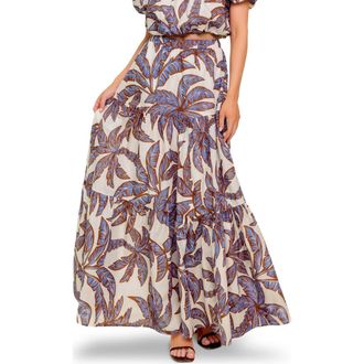 Flying Tomato Print Maxi Skirt in White/Blue at Nordstrom Rack, Size Medium