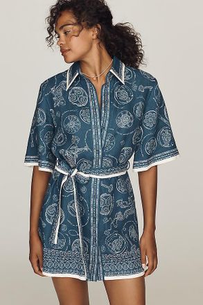 Alemais Lucky Linen Belted Mini Dress