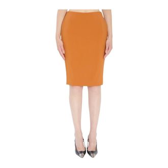 Saint Laurent Dames, Rokken, Oranje, Maat: M Leer