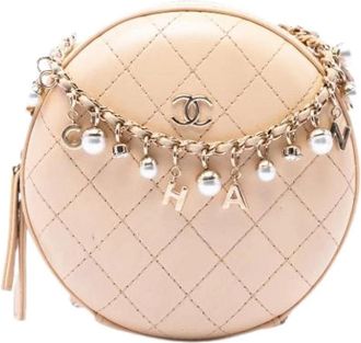 Chanel Pre-owned Leather chanel-bags - Dames - Vintage Mini Tas - Beige - ONE Size - Vintage