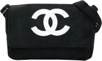 Chanel Pre-owned Cross Body Bags, female, Black, Size: ONE SIZE Pre-owned Fabric Cross Body Bag