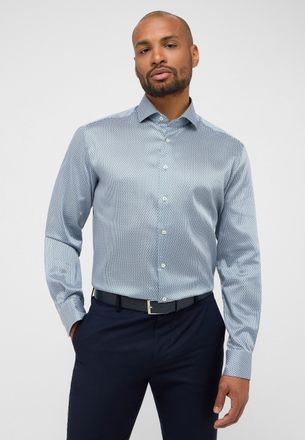 Eterna Langarmhemd ETERNA MODERN FIT, Herren, Gr. 42, Normalgr&ouml;ssen, gr&uuml;n, Twill, 42% Baumwolle, 4% Elasthan, 54% Lyocell, tailliert, Manschette, Hemden Lang