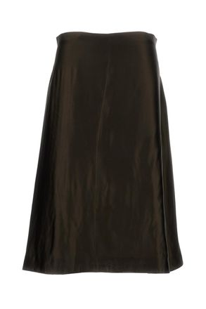 Khaite Flared Mini Skirt With Invisible Zip Closure