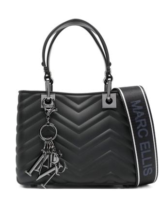 Marc Ellis logo-charm shoulder bag - women - PVC - One Size - Black