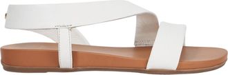 Dune London Dames/Dames Lucina Leren Platte Sandalen (Wit)