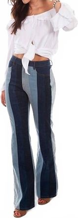 Scully Color Block Jeans In Denim
