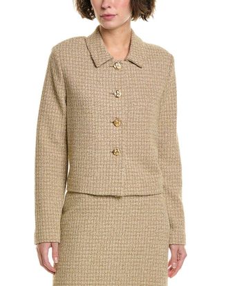 St. John Metallic Tweed Jacket