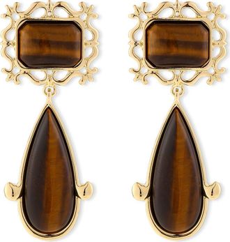 Petit Moments Viva Drop Earrings in Gold/Brown at Nordstrom