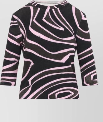 Pucci wool fine-knit long-sleeve top