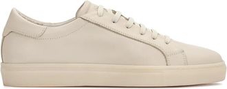 Kazar Beige leren heren sneakers in smart casual stijl - Heren - Sneakers - Beige - 43 EU - Leer - Schoenen