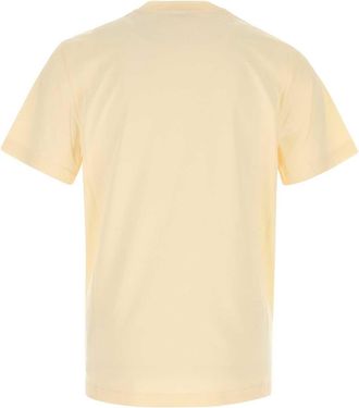Moncler Logo-Embroidered Cotton T-Shirt - Cream