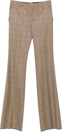 Saint Laurent Check-pattern Flared Trousers