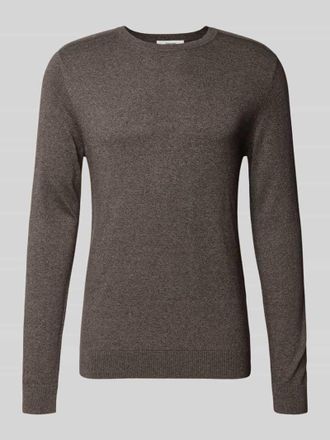 Selected Regular Fit Strickpullover aus reiner Baumwolle Modell BERG in Hellbraun, Größe XL