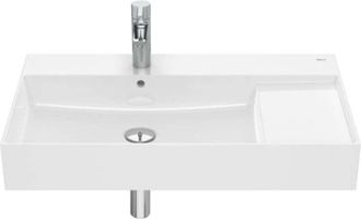 Roca Roca Inspira - Lavabo 80x49 Cm, Con Rebosadero, Orificio Para Grifo, Blanco A32752b000