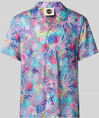 Boardies Freizeithemd mit Knopfleiste Modell Coral in Lila, Größe XXL