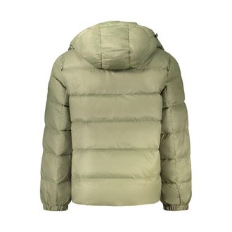 Calvin Klein Nylon with Removable Hood Down Jacket - Green