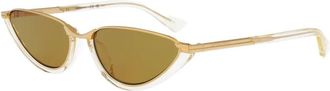 Bottega Veneta Bv1346S Zonnebril - Dames - Accessoires - Geel - Maat: 56 MM