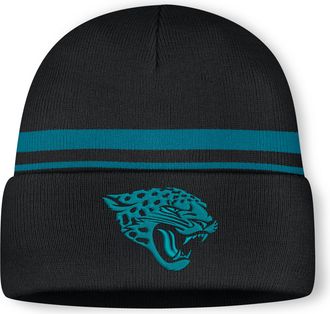 Nike Jacksonville Jaguars Primetime Utility Nike Mens NFL Cuffed Beanie in Black | NF40066K9N-10L