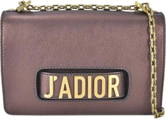 Dior Pre-owned Cross Body Bags, female, Purple, Size: ONE SIZE Pre-owned JAdior Chain Flap