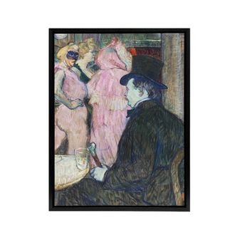 Artery8 Maxime Dethomas Portrait Framed Canvas Wall Art Print Toulouse Lautrec | Size: W24 x H32