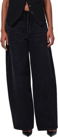 Citizens Of Humanity Brynn Drawstring High Waist Wide Leg Jeans in Midnight Sky (Black) at Nordstrom, Size 31