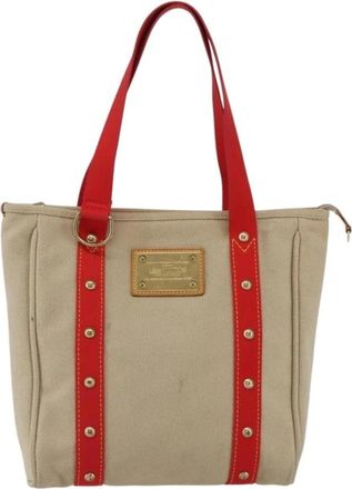 Louis Vuitton Pre-owned Tote Bags, female, Beige, Size: ONE SIZE Pre-owned Vintage Canvas Tote Bag