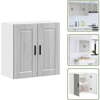 vidaXL The Living Store Pensile da Cucina Porto Grigio Sonoma in Legno Multistrato - Pensile da cucina
