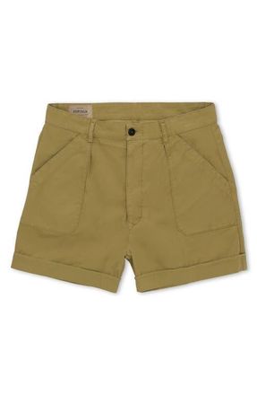 Fortela Haute Twill Cotton Shorts in Rust at Nordstrom, Size 33 Eu