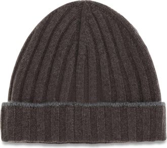 Brunello Cucinelli Mens Beanie Hat Brown Kashmir-Capra Hircus E Hairbands Kashmir/capra
