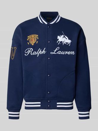 Polo Ralph Lauren Regular Fit College-Jacke aus Baumwoll-Mix in Marine, Gr&ouml;&szlig;e XXL
