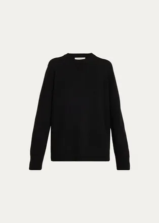 The Row Sibem Wool-Cashmere Crewneck Sweater