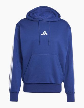 adidas Mens Mens Fleece 3 Stripes Hoodie - Navy/Multi - Size: 42