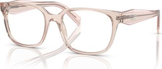 Prada 52mm Rectangle optical glasses in Pink at Nordstrom