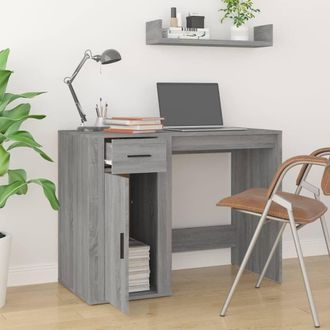 Berkfield Home Elegant Desk Grey Sonoma 100x49x75 cm Engineered Wood | Size: 100 x 49 x 75 cm