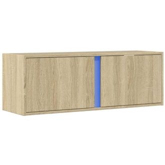 vidaXL Vidaxl - tv Wall Cabinet with led Lights Sonoma Oak 100x31x35 cm